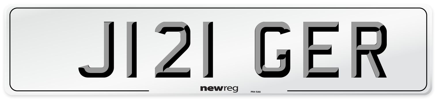 J121 GER Number Plate from New Reg